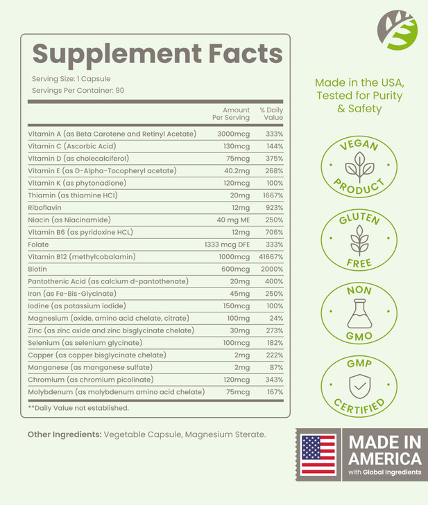 BariSlim Advanced Once Daily Bariatric Multivitamin Capsule - 45 mg of Iron - Bariatric Vitamin for Post Bariatric Surgery Including Gastric Bypass a