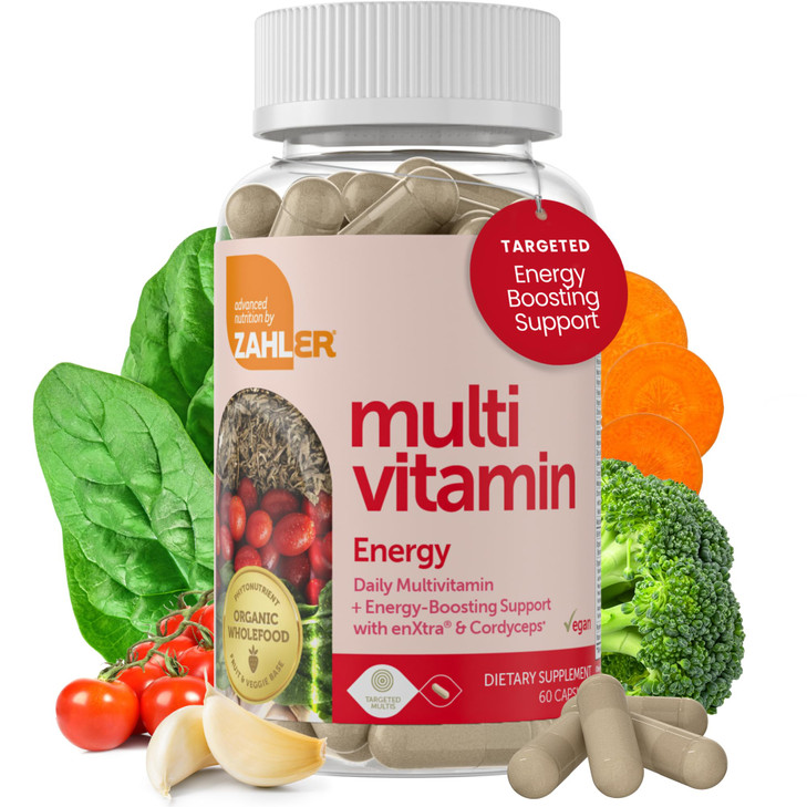 Zahler - Daily Multivitamin for Women & Men with Energy Vitamins, Minerals & Iron (60 Count) Kosher Men & Womens Multivitamins for Healthy Energy - M