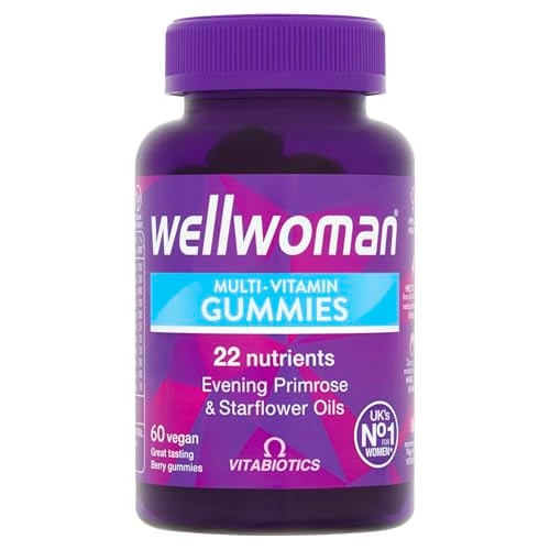 Wellwoman Multivitamin Gummies - Once a Day Essential Vitamin for Women | Energy, Immune, and General Health | Vegan Formula with Evening Primrose, V