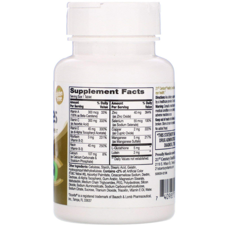 21st Century Healthcare, Eyes Extra Tablets, 36 Count,27418