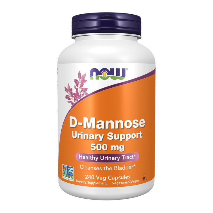 NOW Foods Supplements, D-Mannose 500 mg, Non-GMO Project Verified, Healthy Urinary Tract*, 240 Veg Capsules