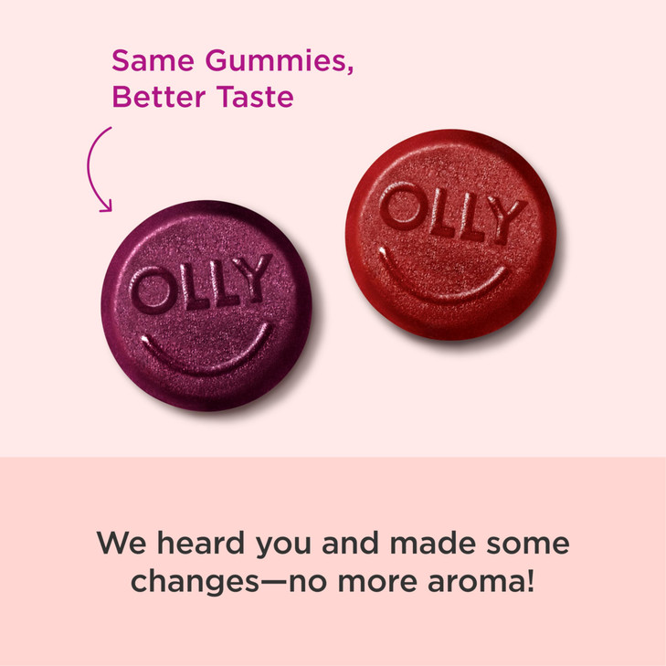 OLLY Men's Multivitamin Gummy, Vitamins A, C, D, E, B, Zinc, Blackberry Flavor, 45 Day Supply - 90 Count