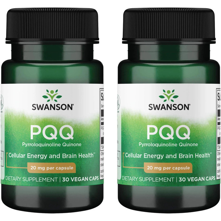 Swanson Pqq Pyrroloquinoline Quinone 20 mg 30 Veg Caps (2 Pack)