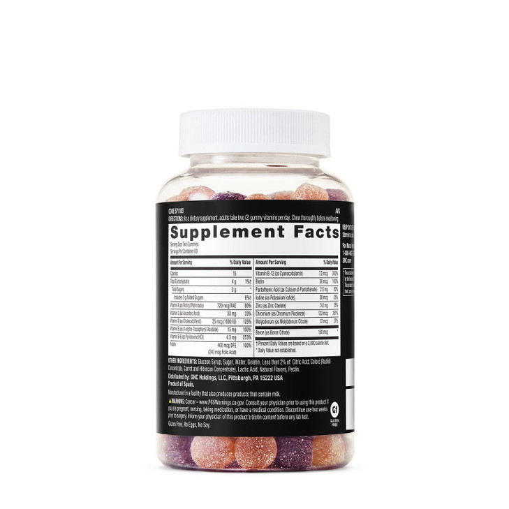GNC Mega Men Multivitamin Gummy, Energy, Metabolism, & Immune Support, Mixed Berry, 120 Count