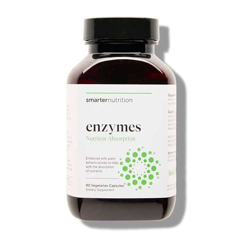 SMARTERNUTRITION Vegan Digestive Enzymes - Digestion Bloating & Gut Health Support with 16 Multi Enzymes for Nutrient Absorption & Meal Time Comfort