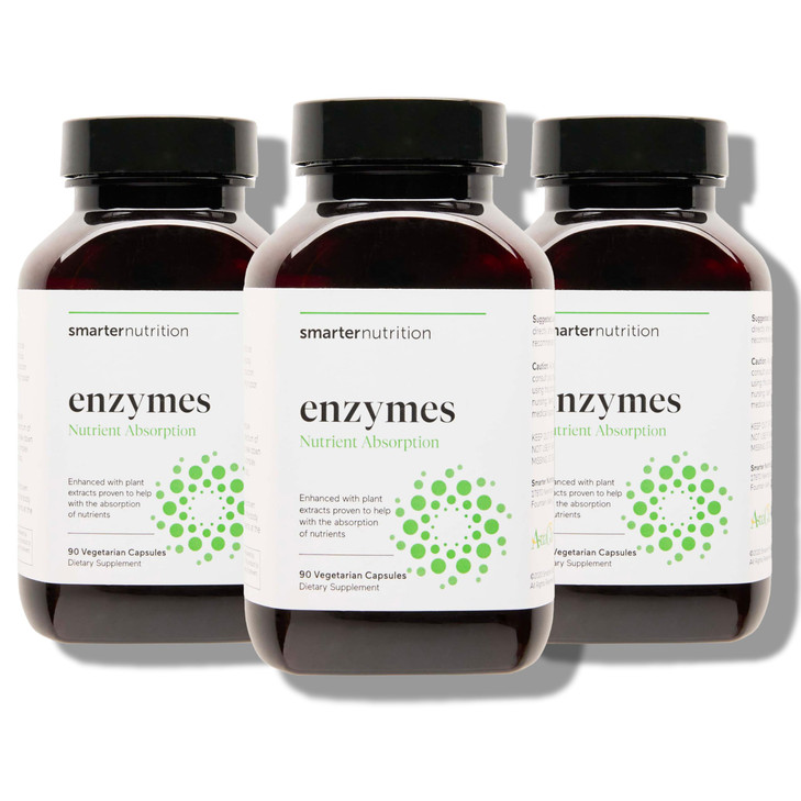 SMARTERNUTRITION Vegan Digestive Enzymes - Digestion Bloating & Gut Health Support with 16 Multi Enzymes for Nutrient Absorption & Meal Time Comfort