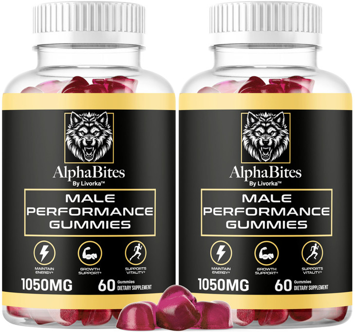 (2 Pack) Alpha Bites - Original Formula 7 in 1 Alpha Bites Gummies, AlphaBites for Men, Official Advanced Premium Performance and Energy, Alpha Bite