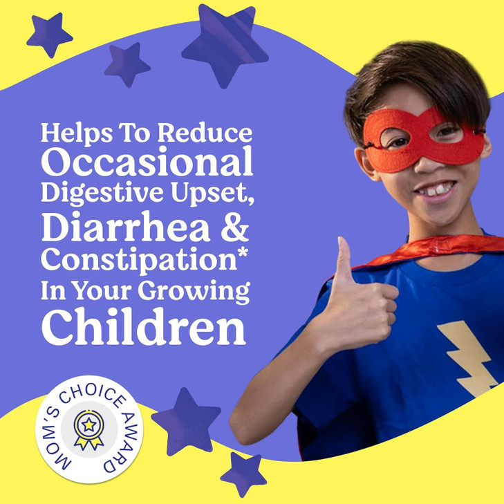 LOVEBUG Probiotics for Kids - Kids Probiotic Chewables with Prebiotics for Aged 4+, Daily Childrens Gut Health, Constipation, Digestive & Immune Sup