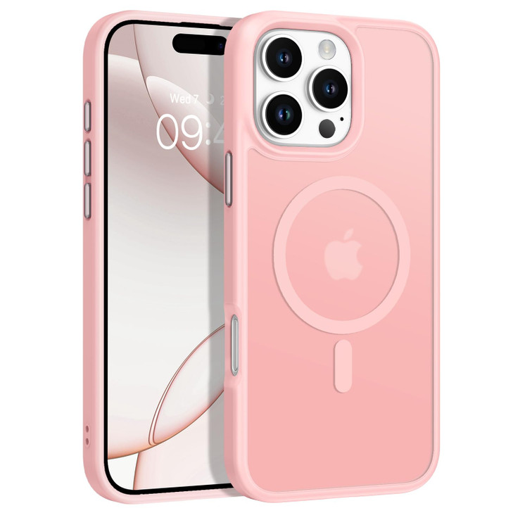 BENTOBEN Magnetic iPhone 16 Pro Case [MagSafe Compatible] Translucent Matte Slim Fit Shockproof Black