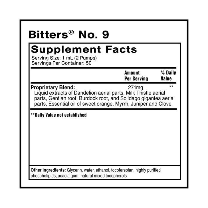 Quicksilver Scientific Dr. Shade's Bitters No. 9 - for Digestion - Fast Acting Liposomal Digestive Bitters with Milk Thistle, Burdock Root & Juniper