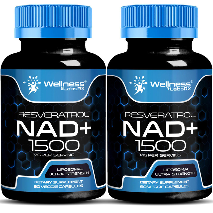 WELLNESS LABSRX Liposomal NAD Supplement, 1500mg - USA Made, NAD Resveratrol Supplement for Women and Men, NAD+ Support Cellular Health, Energy & Ant