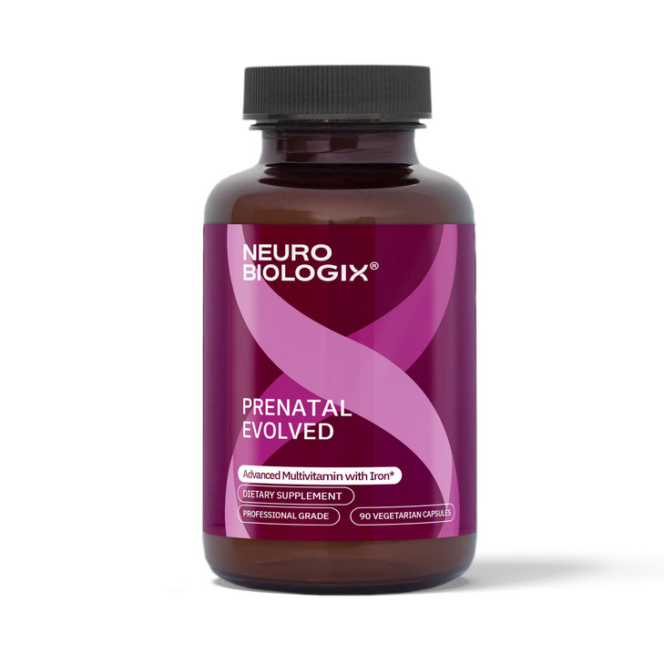Neurobiologix Prenatal Evolved, Complete Prenatal Multivitamin for Women, Methylated Folate, Iron, Choline, Methyl B Vitamins, Gentle Absorption for