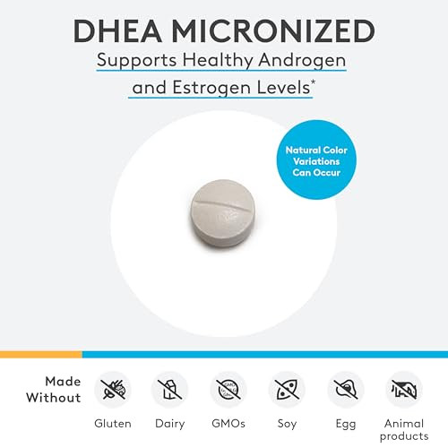 XYMOGEN DHEA 10 mg - Micronized DHEA to Support Healthy Androgen and Estrogen Levels & Adrenal Support - Dehydroepiandrosterone Supplement for Women