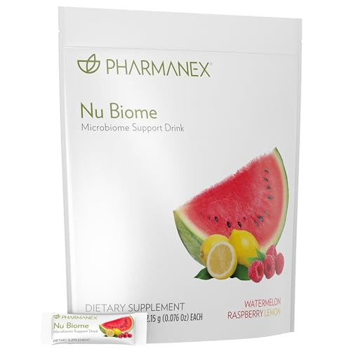 Nu Skin Pharmanex Nu Biome | Gut & Immune Health Supplement | Supports Digestive Balance & Energy | Prebiotic & Antioxidant Formula | 30 Packets | Wa