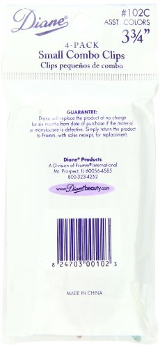 Diane Combo Clips Assorted Colors, Small, 3.75 Inch