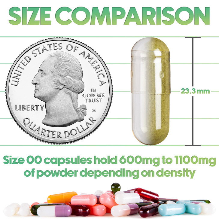 XPRS Nutra Size 00 Empty Capsules - 1000 Count Empty Gelatin Capsules - Pills DIY Capsule Filling - Fillable Gel Caps for Do-It-Yourself Supplements