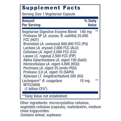 Life Extension Enhanced Super Digestive Enzymes and Probiotics  B. coagulans Probiotic, 10 Digestive Enzymes  Supports Digestion, Comfort & GI Bala