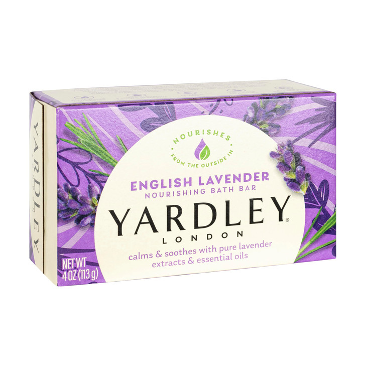 Yardley London English Lavender Naturally Moisturizing Bath Bar, 4 ounce