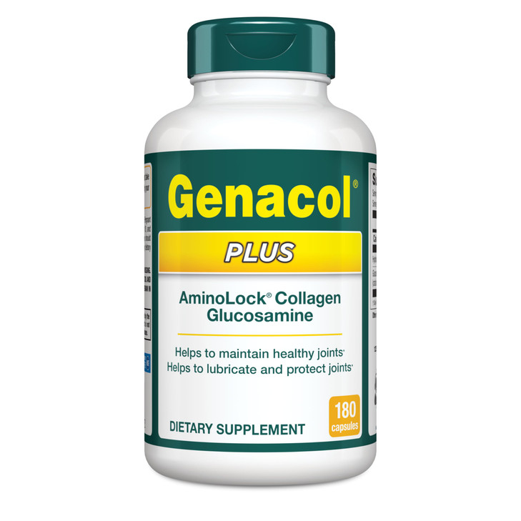 Genacol Plus  Glucosamine and Collagen Joint Supplement, Lubricates, Protects and Maintains Heathy Joints, Relieves Joint Discomfort Plus, 180 Capsu