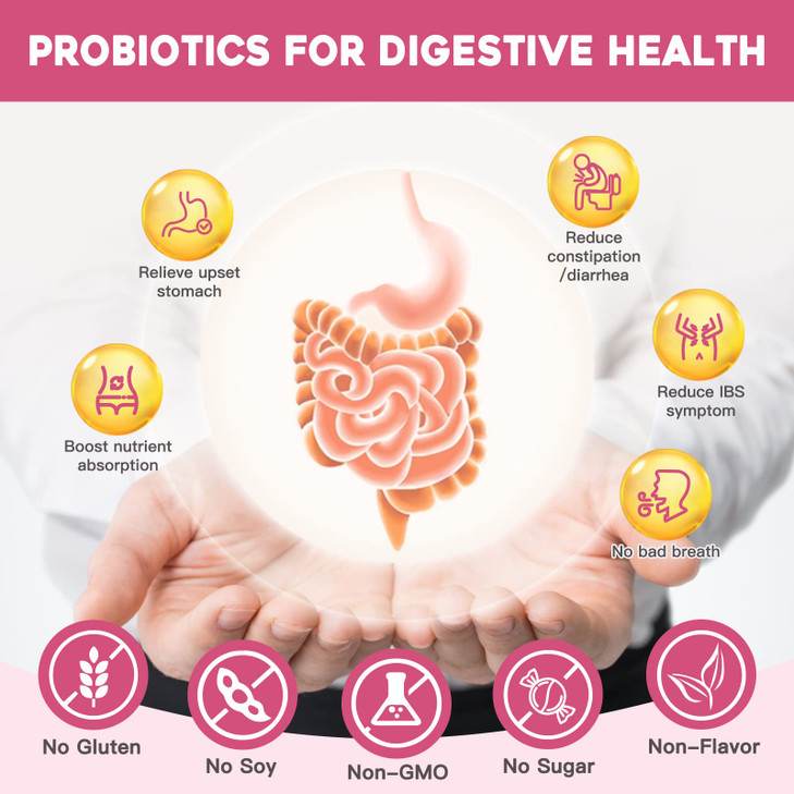 NATURE TARGET Probiotics for Women Probiotic Powder - 50 Billion CFUs, 13 Strains Supports for Digestive Vaginal Health, Bloating Relief, 30 Stick Pa