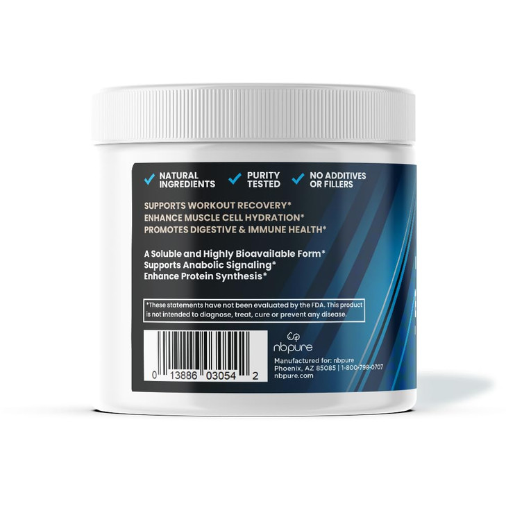 nbpure Performance Glutamine+: PepForm Glutamine Peptides  Non-GMO Muscle Recovery & Gut Health  Leaky Gut, Immune Support