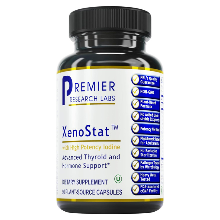 Premier Research Labs XenoStat - Thyroid Supplement, Thyroid Support for Women & Men, Iodine Supplement, Hormone Support, Thyroid Support Complex Sup