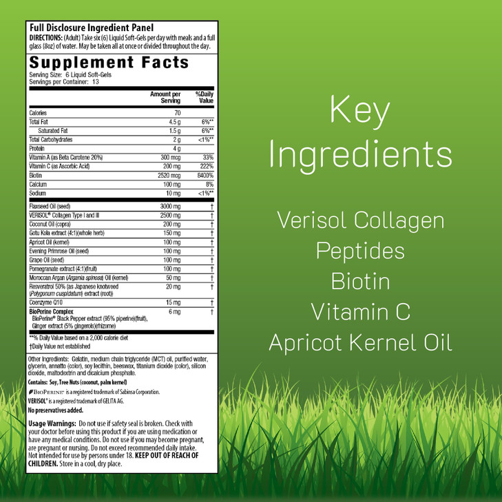 Irwin Naturals Collagen Beauty  80 Liquid Soft-Gels  Advanced Skin, Hair & Nail Nourishment - 2 Pack