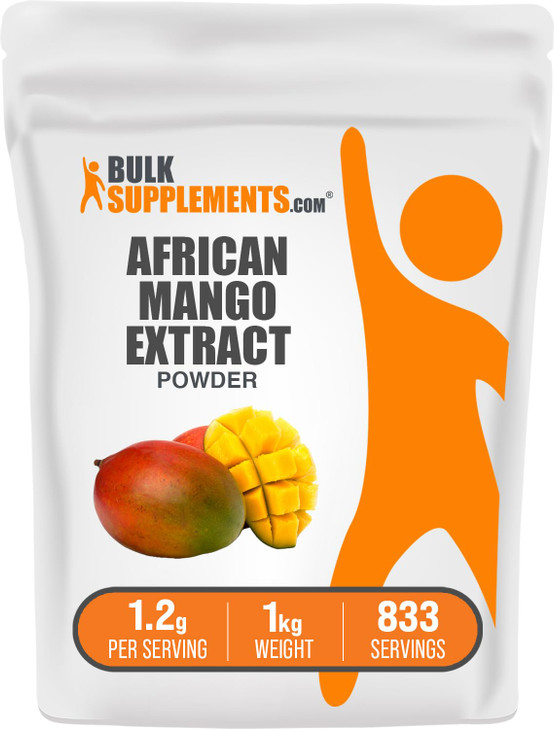 BulkSupplements.com African Mango Extract Powder - Irvingia Gabonensis, African Mango Powder - Gluten Free, 1.2g per Serving, 1kg (2.2 lbs) (Pack of