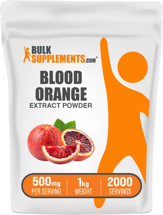 BulkSupplements.com Blood Orange Extract Powder - Blood Orange Supplement, Antioxidant Support - Gluten Free, 500mg per Serving, 1kg (2.2 lbs) (Pack