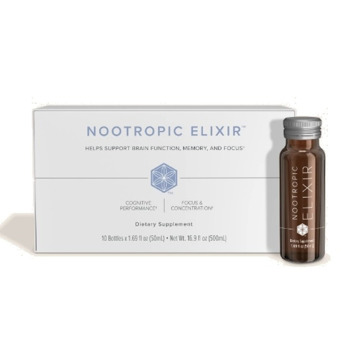 Isagenix Nootropic Elixir- Brain Health & Focus Supplement - Liquid Supplement with Green Tea Extract to Support a Healthy Mindset - 1.69 Oz Bottles