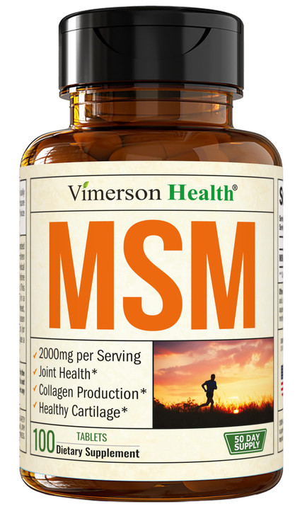 MSM 2000mg - Joint Support Supplement for Cartilage & Joint Health. Antioxidant Properties. Aids Inflammatory Response. Occasional Discomfort Relief