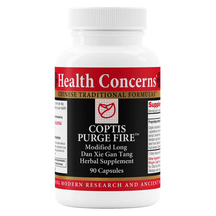 Health Concerns Coptis Purge Fire Formula  Skin, Throat, Sinus & Immune Support Supplement  Herbal Cleanse with Isatis, Skullcap, Licorice  Tradit