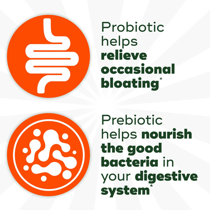 Align Dualbiotic, Prebiotics and Probiotics for Women and Men, Probiotics for Digestive Health, Prebiotics Help Nourish Good Bacteria, Natural Fruit