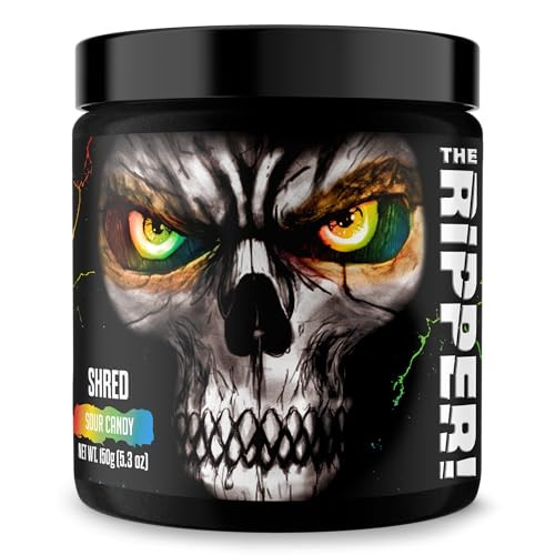 JNX SPORTS The Ripper! Fat Burner for Men & Women  Shredding Thermogenic Fat Burner, Pre-Workout & Appetite Suppressant  Sour Candy, 30 Servings