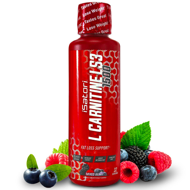 iSatori L-Carnitine LS3 1500, Triple-Blend Liquid L Carnitine Supplement, with Acetyl & Tartrate, Stimulant Free, Low Calories, Sugar & Gluten Free,