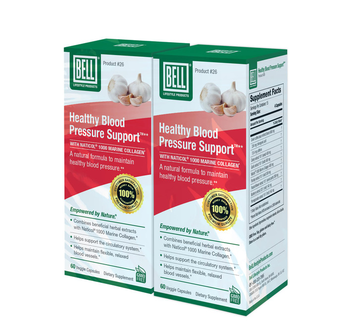 Bell Healthy Blood Pressure Support Unique Blend - Natural Blend of Green Coffee Bean Extract, Garlic & Celery Seed Extract Supplements- 60 Capsules