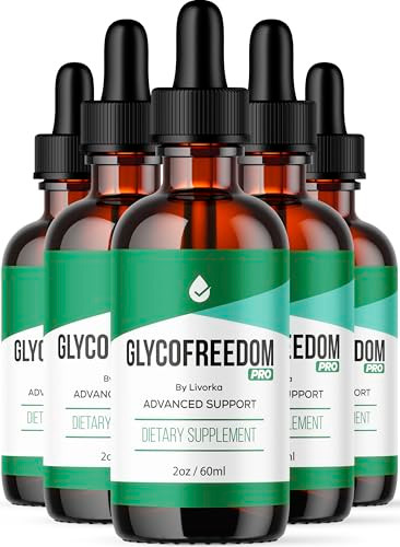 (5 Pack) GlycoFreedom Drops, GlycoFreedom, Liquid Drop, Advanced Formula GlycoFreedom, 5 Bottles for 5 Months
