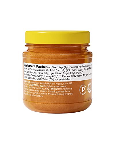 Superfood Honey by Beekeeper's Naturals - Bee Pollen, Royal Jelly, Propolis, Honey - Natural Energy, Immune Support, Mental Clarity, Athletic Perform