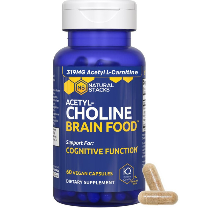 Acetylcholine Brain Food - Acetyl L-Carnitine & Alpha GPC Supplement - Supports Production of Acetylcholine - Neurotransmitter Supplement for Cogniti