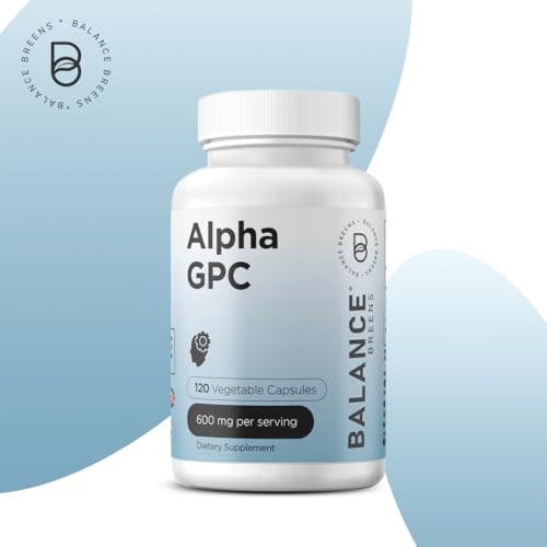 Alpha GPC Choline Supplement 600mg, 120 Veg Capsules - Advanced Memory Formula, Nootropic Brain Support (120 Count (Pack of 1))