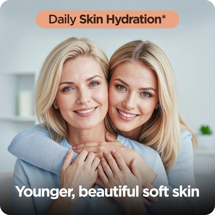 Pure Hyaluronic Acid Supplement 250mg with Vitamin C 50mg, 120 Vegan Capsules - Skin Hydration for Natural Glow, Hair, Nails, Bone & Joint Health For