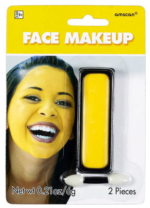Yellow Face Makeup - 0.21 oz (Pack Of 1) - Suitable For Parties & Performances