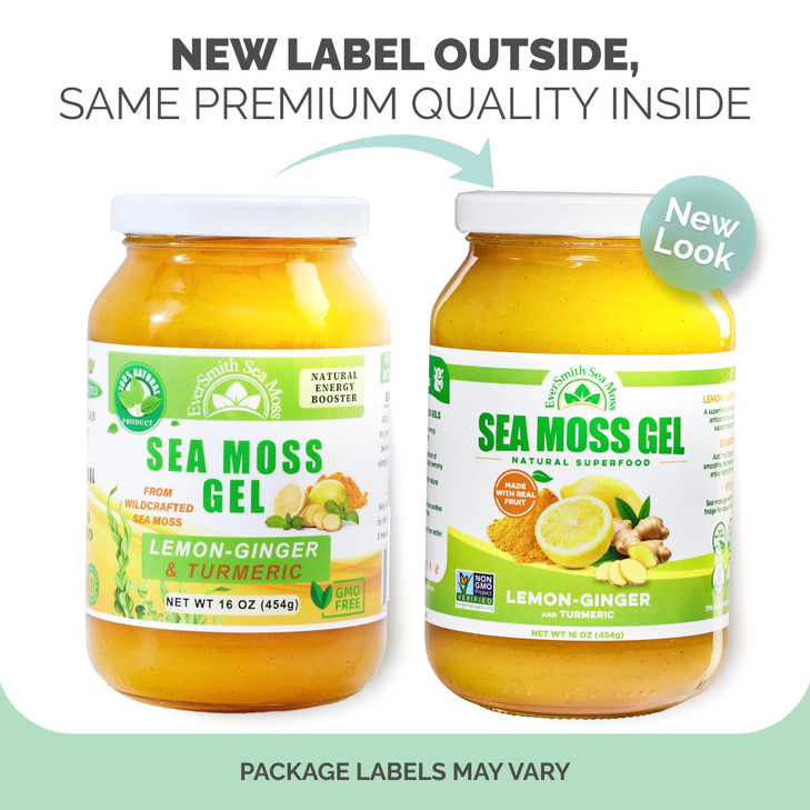 EverSmith Organics - Wildcrafted Irish Sea Moss Gel | Made in USA | Rich in Vitamins & Minerals | Sea Moss Gel Raw | Nutritional Supplement | Lemon G