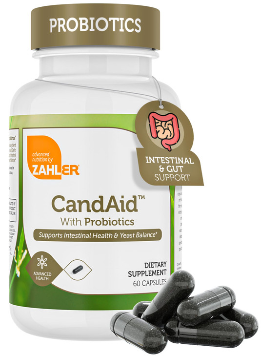 Zahler - CandAid Cleanse Digestive Health Supplement with Probiotics for Women & Men - Daily Adults, Men & Women Probiotic for Gut Health & Overgrowt