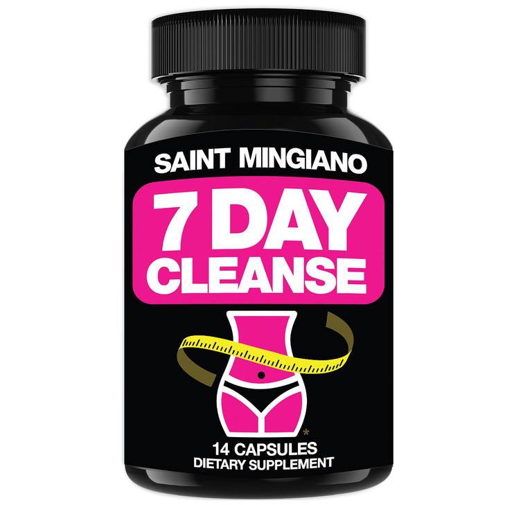 Saint Mingiano 7 Day Cleanse Program | Colon Detox with Natural Laxative for Constipation & Bloating | Extra-Strength Senna Leaf Supplements | Strong