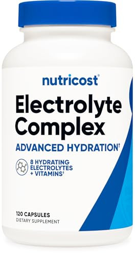Nutricost Electrolyte Complex Advanced Hydration (120 Capsules) - 8 Hydrating Electrolytes & Vitamins, Gluten Free, Non-GMO, Vegetarian