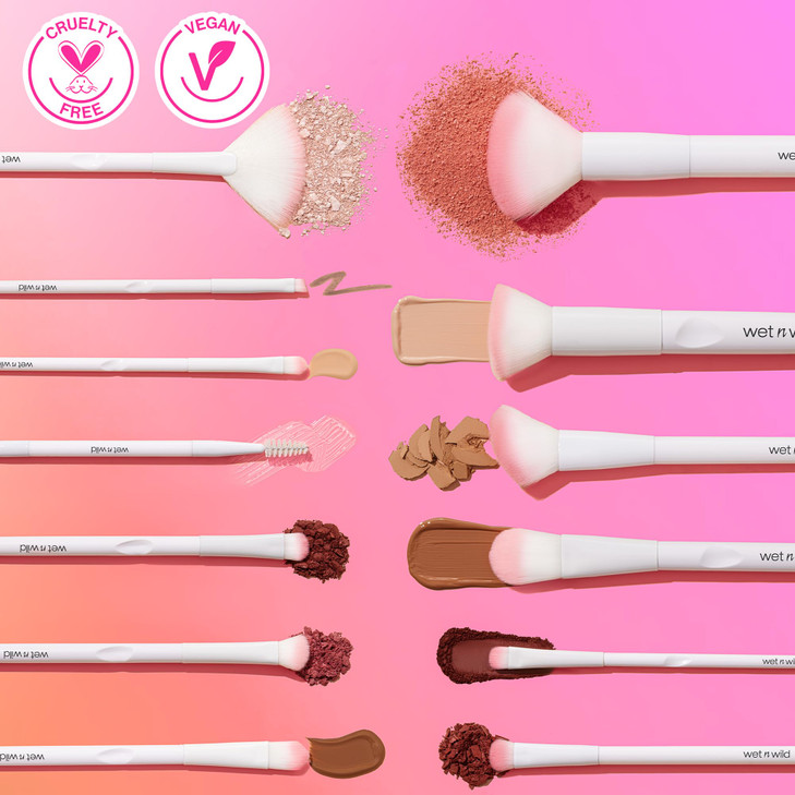 wet n wild Kabuki Brush, Flat Top for All Formulas, Densely-Packed Synthetic Bristles, Ergonomic Handle for Comfortable Control