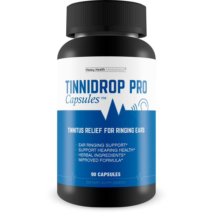 Tinnidrop Pro Capsules - Our Best Tinnitus Relief for Ringing Ears - Tinnitus Aid - Natural Tinnitus Treatment - Ear Health Vitamins for Tinnitus -Ti