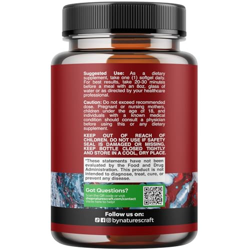 Krill Omega 3 Fish Oil Softgels 500mg - Concentrated Krill EPA & DHA Fish Oil Omega 3 Supplement for Women & Men for Immune Support, Brain & Heart He