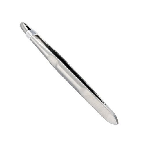 Yimart Silver Stainless Steel Round Tip Eyebrow Hair Tweezer Makeup Cosmetic Tool